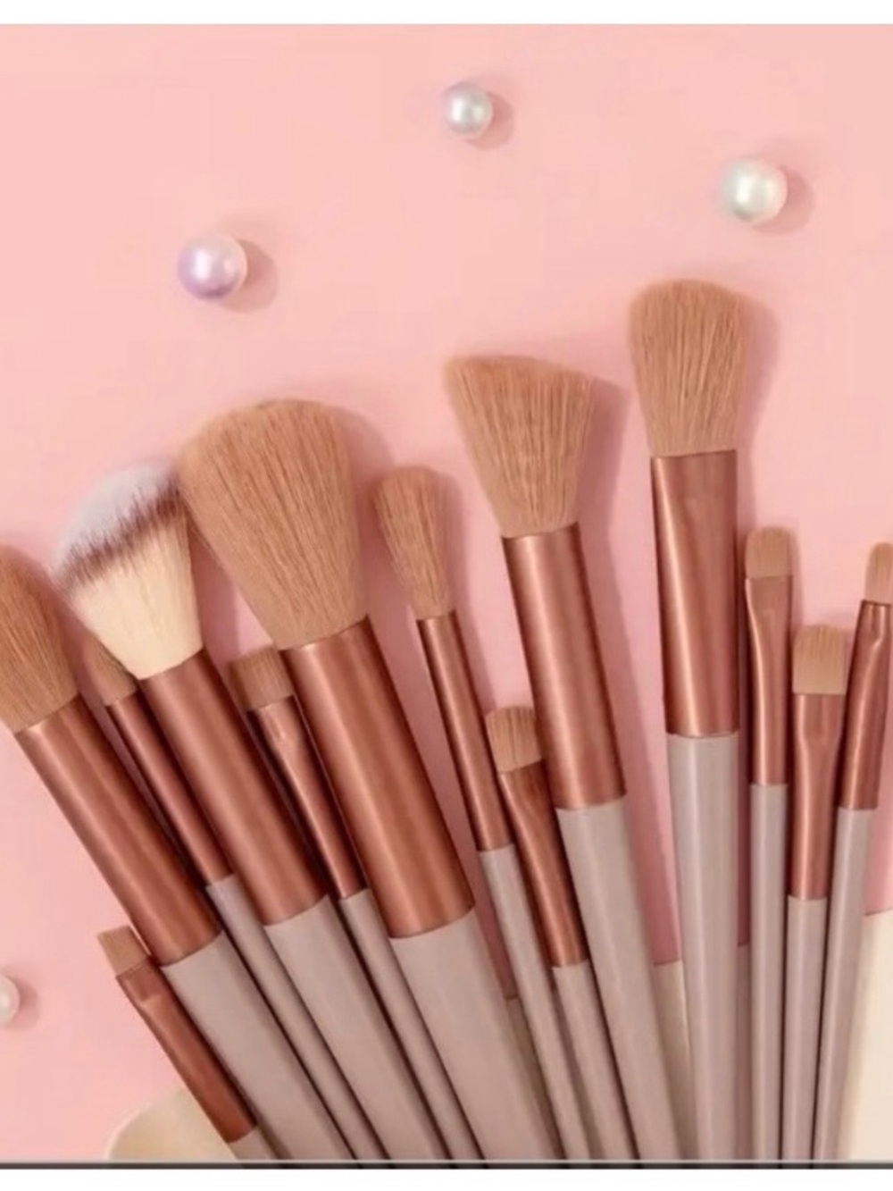 Rose Gold Makeup Brush Set